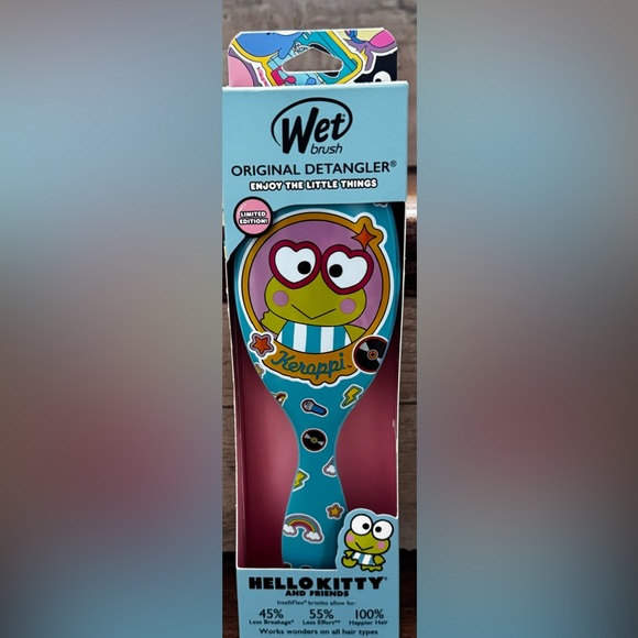 NEW Wet Brush Hello Kitty and Friends keroppi Original Detangler Brush - Picture 3 of 8